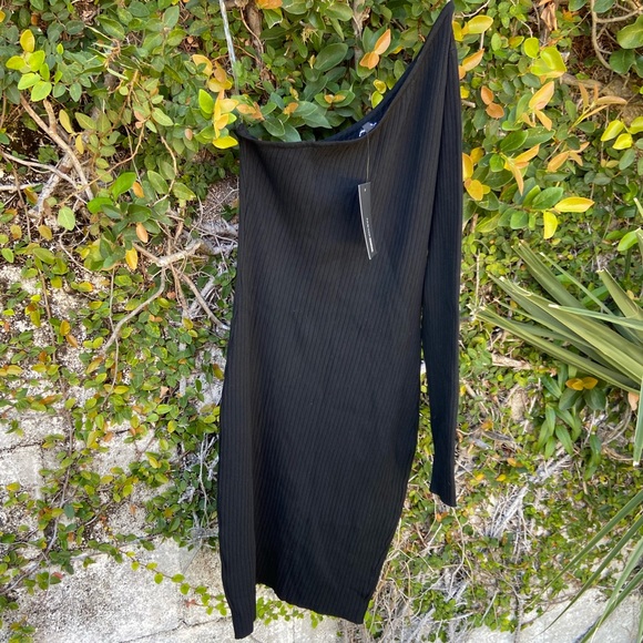 NWT Fashion Nova | Side Hustle Sweater Mini Dress - Black - Picture 8 of 11